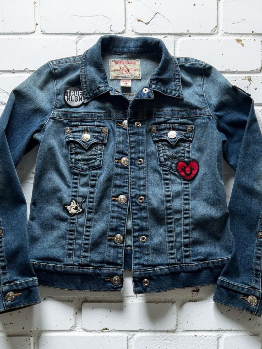 True Religion Women's Jesse Patch Trucker Jacket. Size S